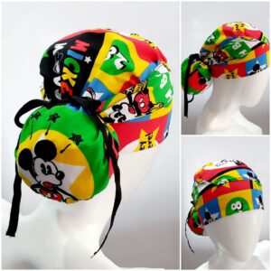 Gorro Antifluido Estampado Mickey Moño