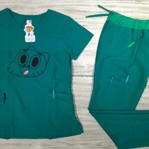 Promoción Uniforme Verde Hade Cuello V Bordado Gumball Universal Lafayette