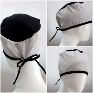 Gorro Antifluido Gris Jaspeado Combinado Unisex