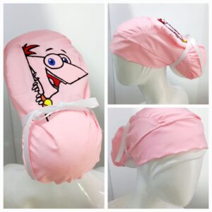 Gorro Antifluido Rosado Bordado Phineas