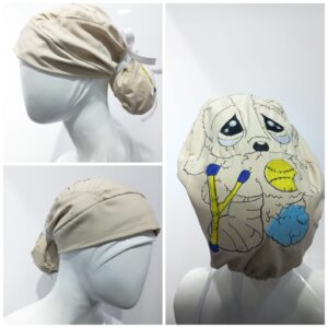 Gorro Antifluido Beige Bordado Giordano