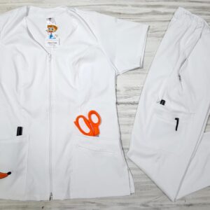 Promoción Uniforme Blanco Cuello V Cremallera Lotus Lafayette Bolsillo Ayudante de Santa