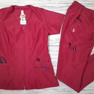 Promoción Uniforme Cereza Cuello V Cremallera  Importado Antifluido