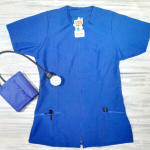 Blusa Azul Rey Jaspeado Cuello Redondo Cremallera Durango Lafayette