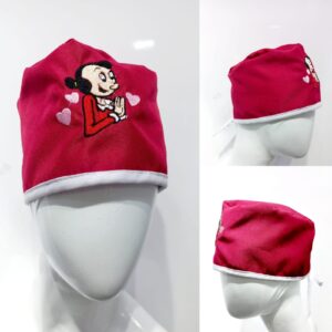 Gorro Antifluido Fucsia Bordado Olivia