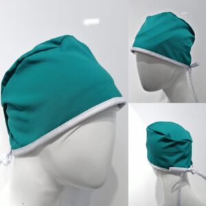 Gorro Antifluido Verde hade Unisex Cordón Blanco