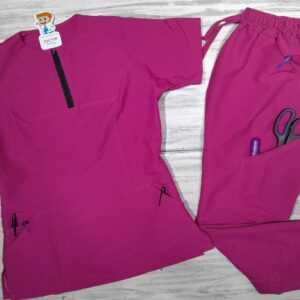 Promocion Uniforme Fucsia Cuello Redondo Con Cierre Corto Universal Lafayette