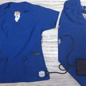 Promoción Uniforme Azul Rey Jaspeado Cuello V Punta Durango Lafayette