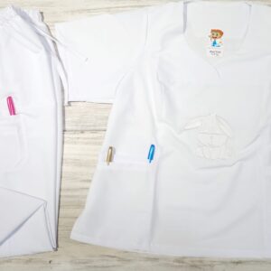 Promoción Uniforme Blanco Cuello Corazón Bordado Igor Universal Lafayette