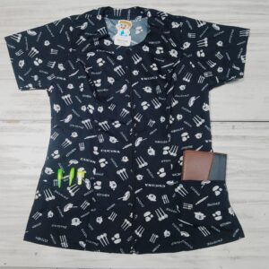 Blusa Cuello  Cremallera Cocina Negra Antifluido Importado