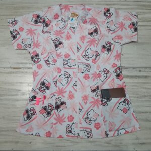 Blusa Cuello Cremallera Hello Kitty Blanca Antifluido Importado