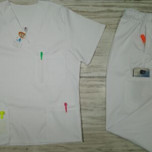 Promocion uniforme Blanco Cuello V Clasico Alviero Strech