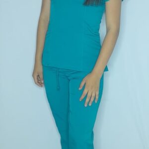 Promocion Uniforme Cuello V Aguamarina Lotus Lycra Lafayette