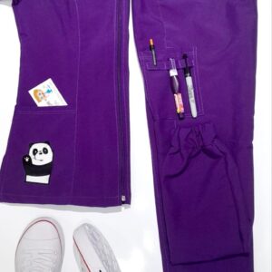 Promoción Uniforme Morado Cuello Redondo Cremallera Bolsillo Panda Jogger Universal Lafayette