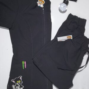 Promoción Uniforme Gris Oscuro Cuello Redondo Cremallera Bolsillo Tom Bebe Jogger Universal Lafayette