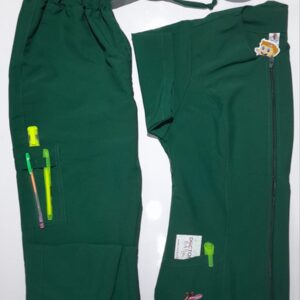 Promoción Uniforme Verde Pasto Cuello Redondo Cremallera Bolsillo Goofy Jogger Universal Lafayette