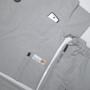 Promocion Uniforme Gris Jaspeado Cuello V Clásico Unisex Durango Lafayette