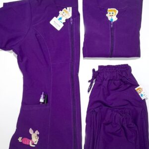 Promoción Uniforme Morado Cuello Redondo Cremallera Bolsillo Piglet  Jogger Universal Lafayette