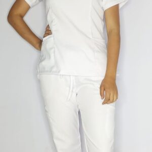 Promocion Uniforme Blanco Cuello Cremallera Corta  Alviero Strech Lafayette