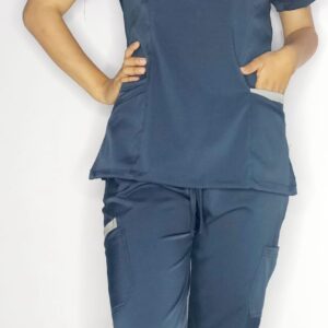 Promocion Uniforme Azul Dia Cuello Cremallera Corta Lotus Lycra Lafayette Vivo Gris Perla