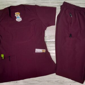 Promocion Uniforme Vinotinto Cuello Corazon Importado Lycra