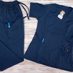 Promocion Uniforme Azul Dia Cuello Corazón Lotus Lycra Lafayette