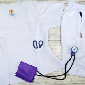 Promocion Uniforme Blanco Cuello Corazón Antifluido Importado