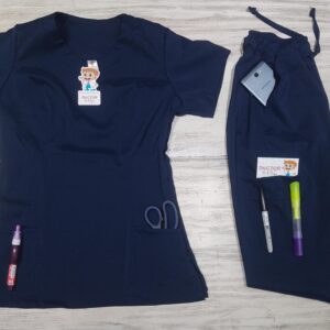 Promocion Uniforme Azul Día Cuello Redondo Universal Lycra Lafayette