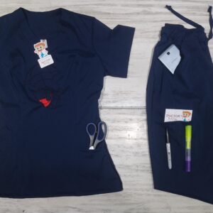 Promocion Uniforme Azul Día Cuello Redondo Universal Lycra Lafayette Bordado Winnie Pooh