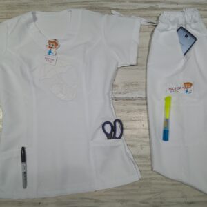 Promocion Uniforme Blanco Cuello Redondo Ristop Lafayette Bordado Winnie Pooh