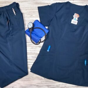 Promocion Uniforme Azul Dia Cuello V Lotus lycra Lafayette