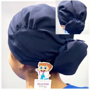 Gorro Moño Antifluido Importado Azul Noche