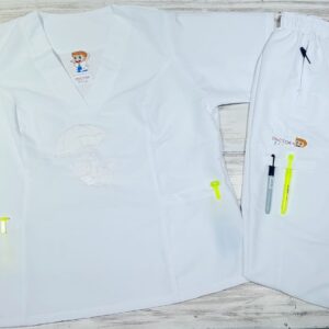 Promocion Uniforme Blanco Cuello V Ristop Lafayette Bordado Winny Pooh