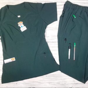 Promocion Uniforme Verde Pasto Cuello Redondo Importado Lycra