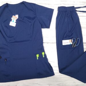 Promoción Uniforme Azul Dia Cuello Cruzado Universal Lycra Lafayette