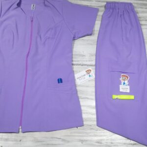 Promoción Uniforme Lila Cuello Redondo Cremallera Importado Lycra