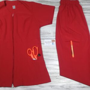 Promoción Uniforme Rojo Cuello Redondo Cremallera Importado Lycra