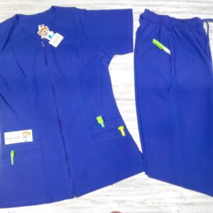 Promoción Uniforme Azul Rey Cuello Redondo Cremallera Importado Lycra