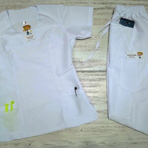 Promocion Uniforme Blanco Cuello Corazon Antifluido Nacional