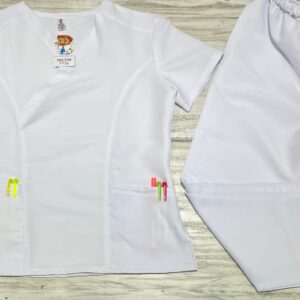 Promoción Uniforme Blanco Cuello Cruzado Antifluido Cosmos Lafayette